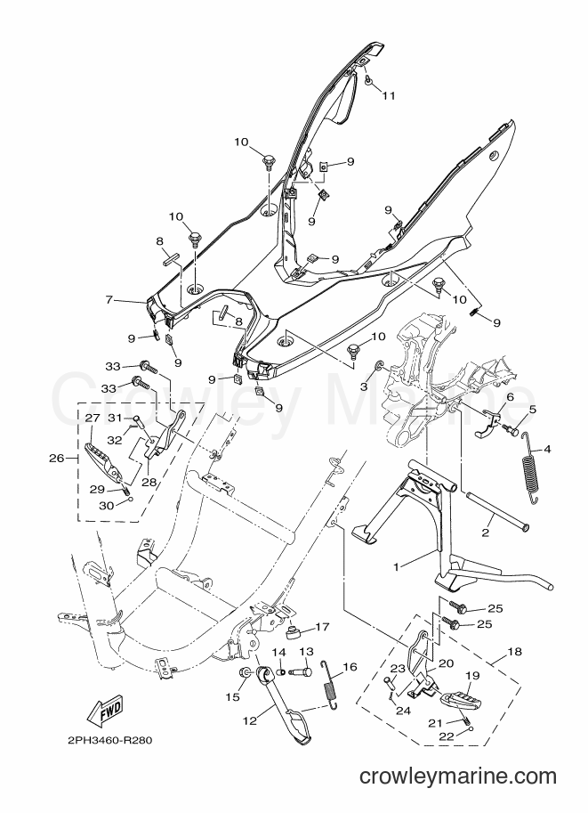 2016 Scooter LNS125 - LNS125 (2PH7) [010] - STAND & FOOTREST