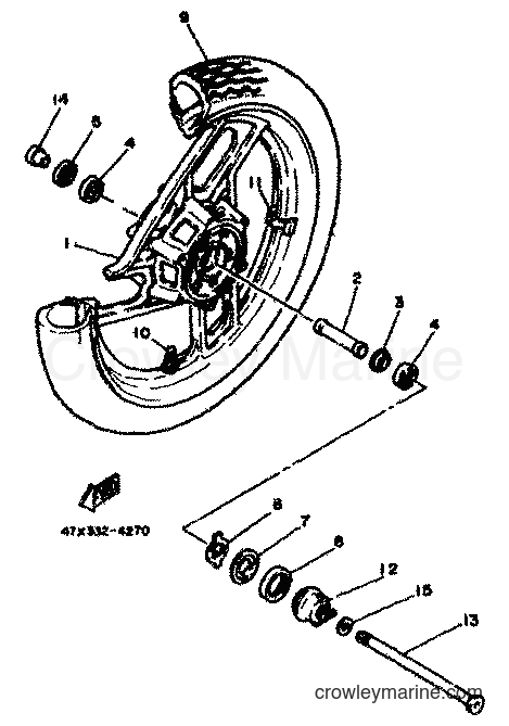Yamaha Motors RD500LC (1GE) [999] - FRONT WHEEL