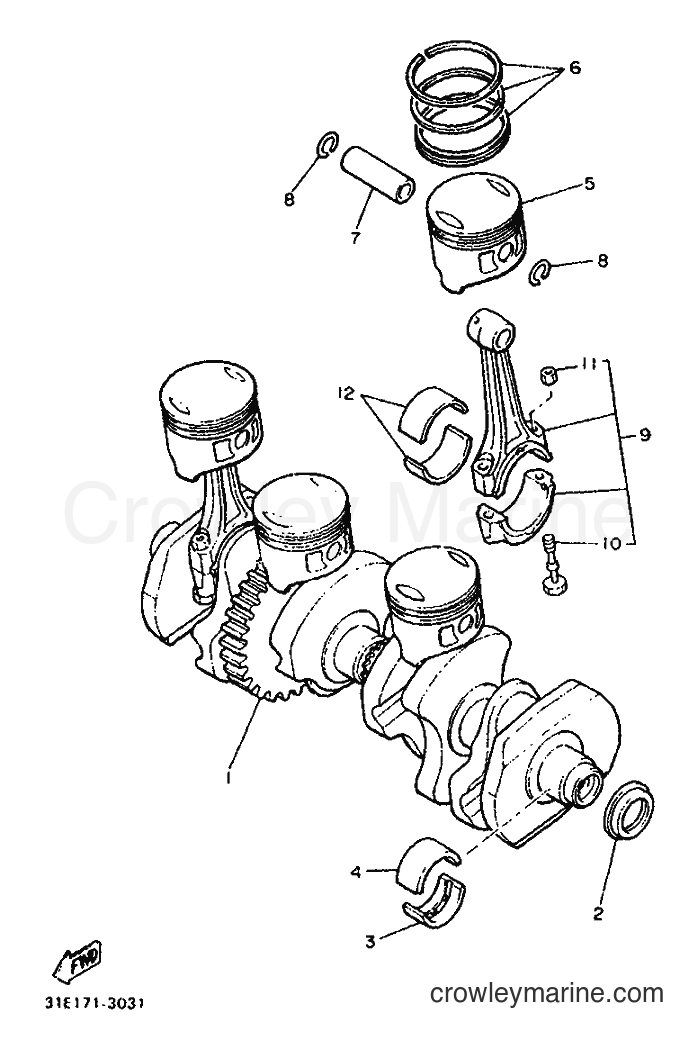 Yamaha Motors XJ900F (2HL) [999] - CRANKSHAFT & PISTON