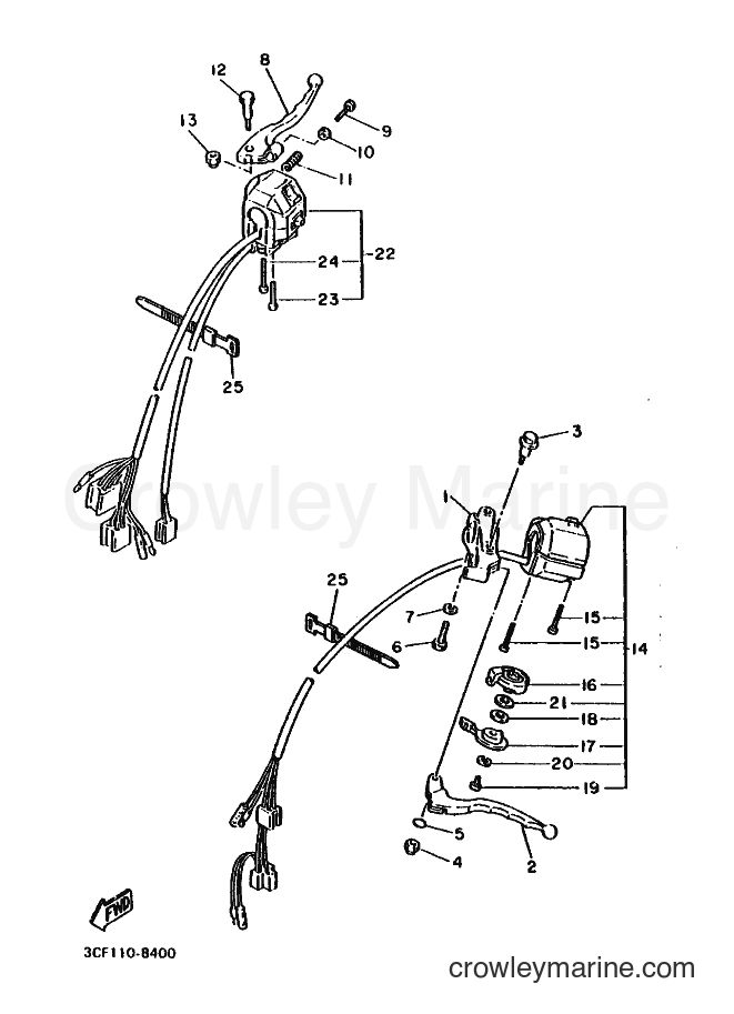 1988 Cruiser XV1100 - XV1100 (3CH0) [010] - HANDLE SWITCH LEVER