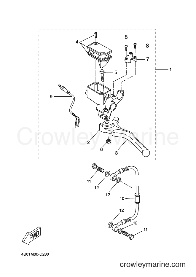 2005 Scooter YQ50L - YQ50L (4B01) [040] - REAR MASTER CYLINDER