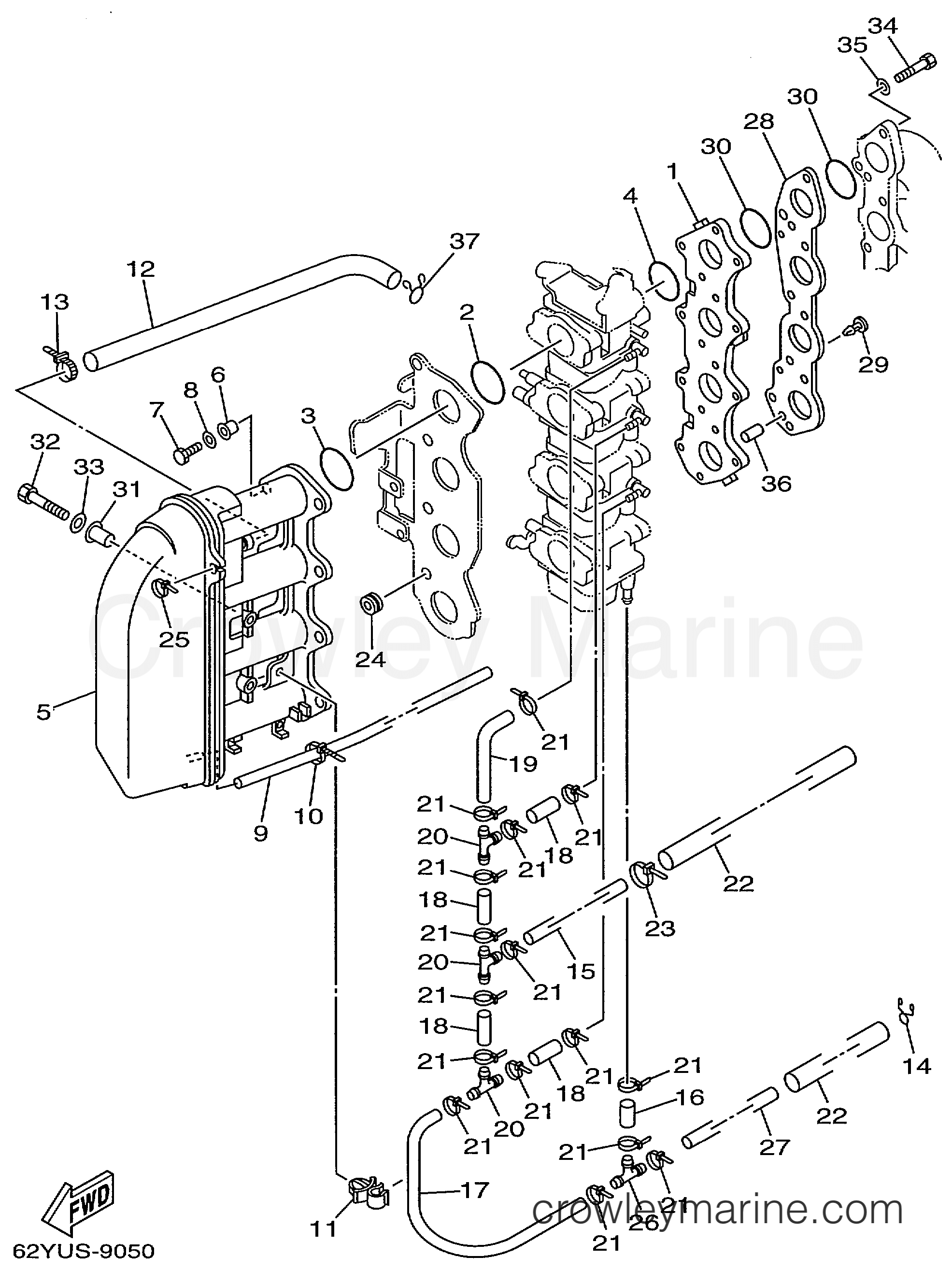 Yamaha Motors T50TLRX - INTAKE