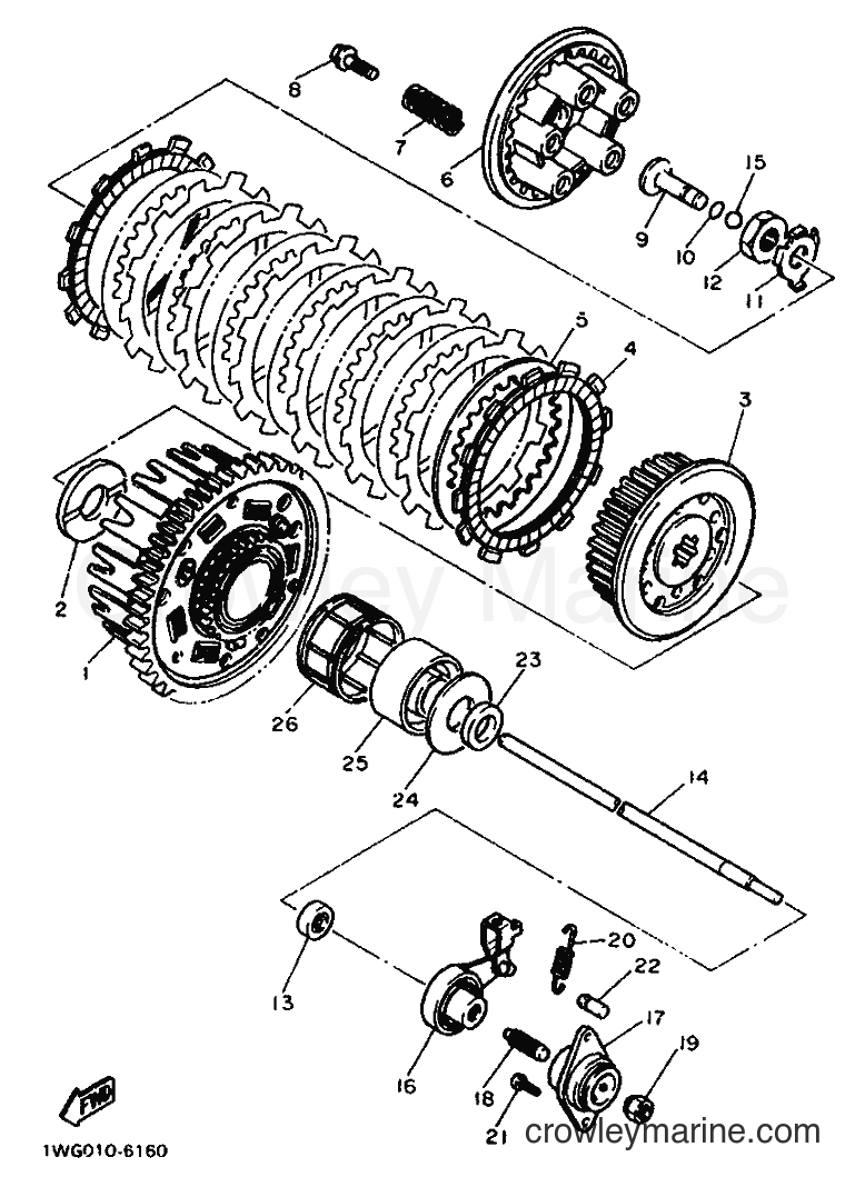 Yamaha Motors FZR400 (3BF2) [010] - CLUTCH