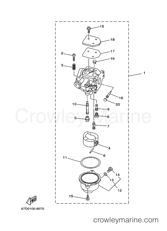 Yamaha Motors F4MSHA (68D2) [110] - CARBURETOR