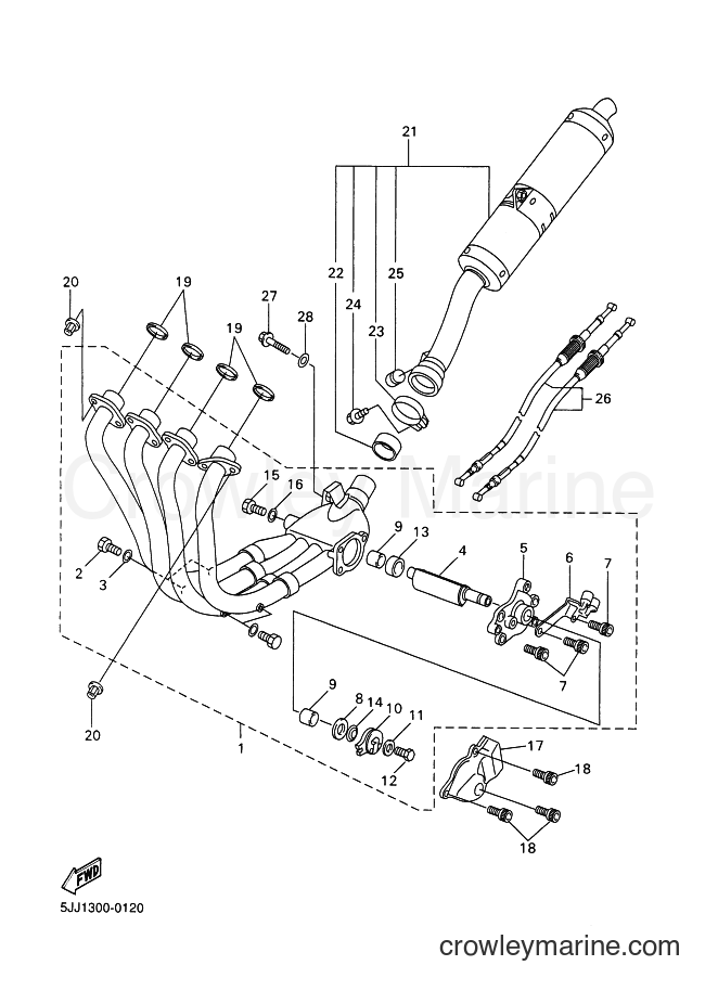 Yamaha Motors YZF-R1 (5JJ1) [070] - EXHAUST