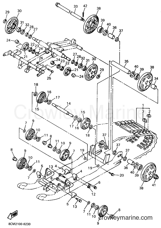 1996 Snowmobile VX600XT - VX600XT (8BV2) [020] - TRACK SUSPENSION 1