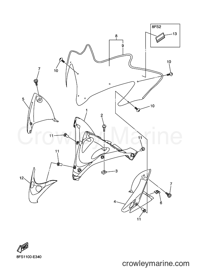 Yamaha Motors RX10M (8FS1) [020] - WINDSHIELD