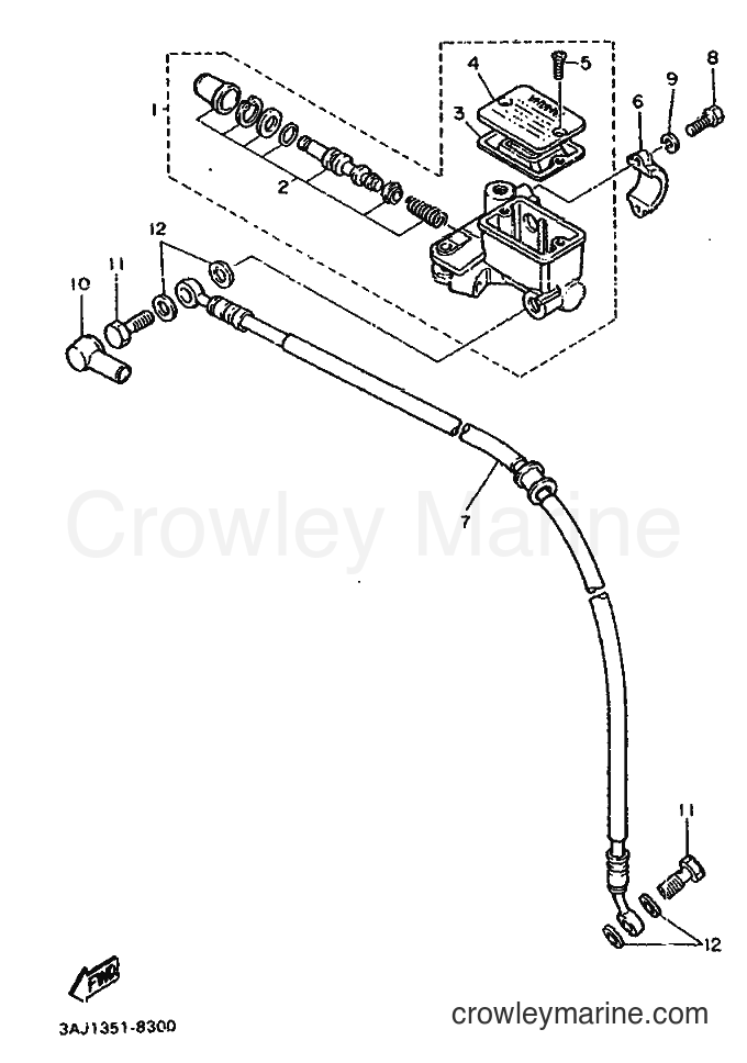 1989 Dirt Bike XT600Z - XT600Z (3AJ5) [999] - FRONT MASTER CYLINDER