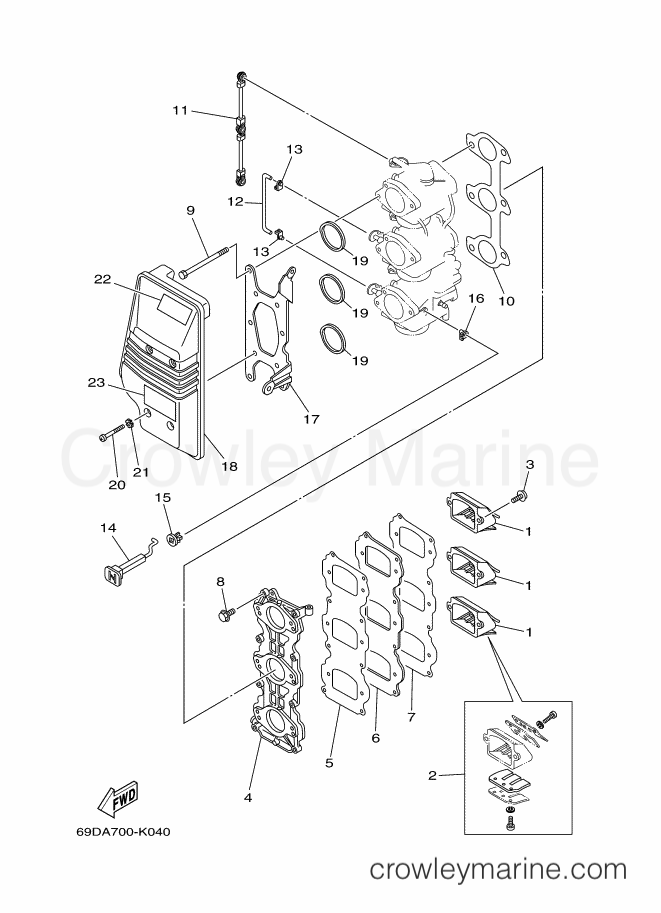 Yamaha Motors E60HMHDS (69DB) [020] - INTAKE