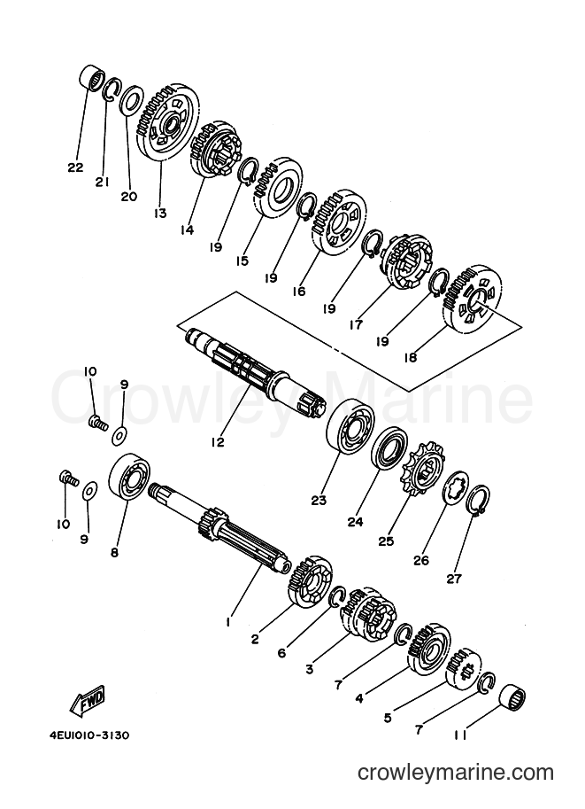 2000 Scooter DT50LC - DT50LC (3UN7) [010] - TRANSMISSION