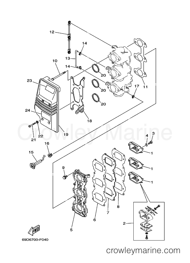 Yamaha Motors E60HMHDS (69D6) [220] - INTAKE