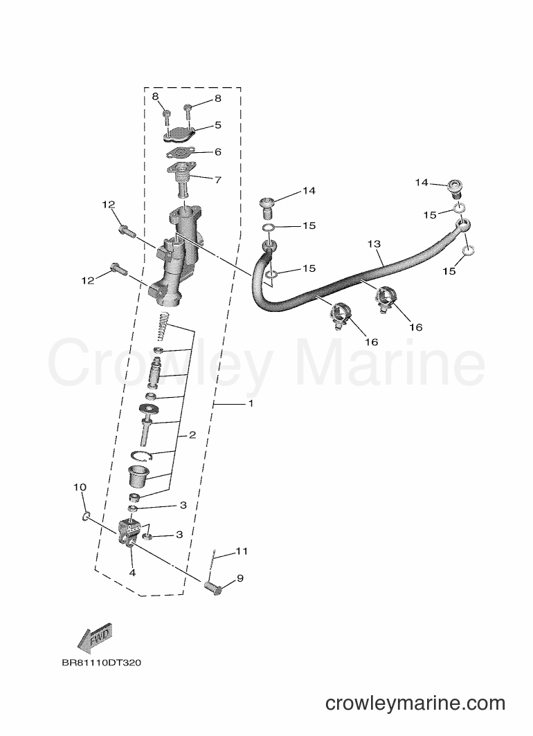 2018 Dirt Bike YZ65 - YZ65 (BR83) [010] - REAR MASTER CYLINDER