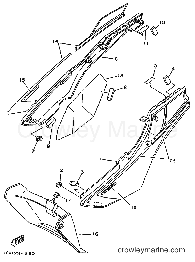 1994 Dirt Bike TDR125 - TDR125 (4FU2) [999] - SIDE COVER