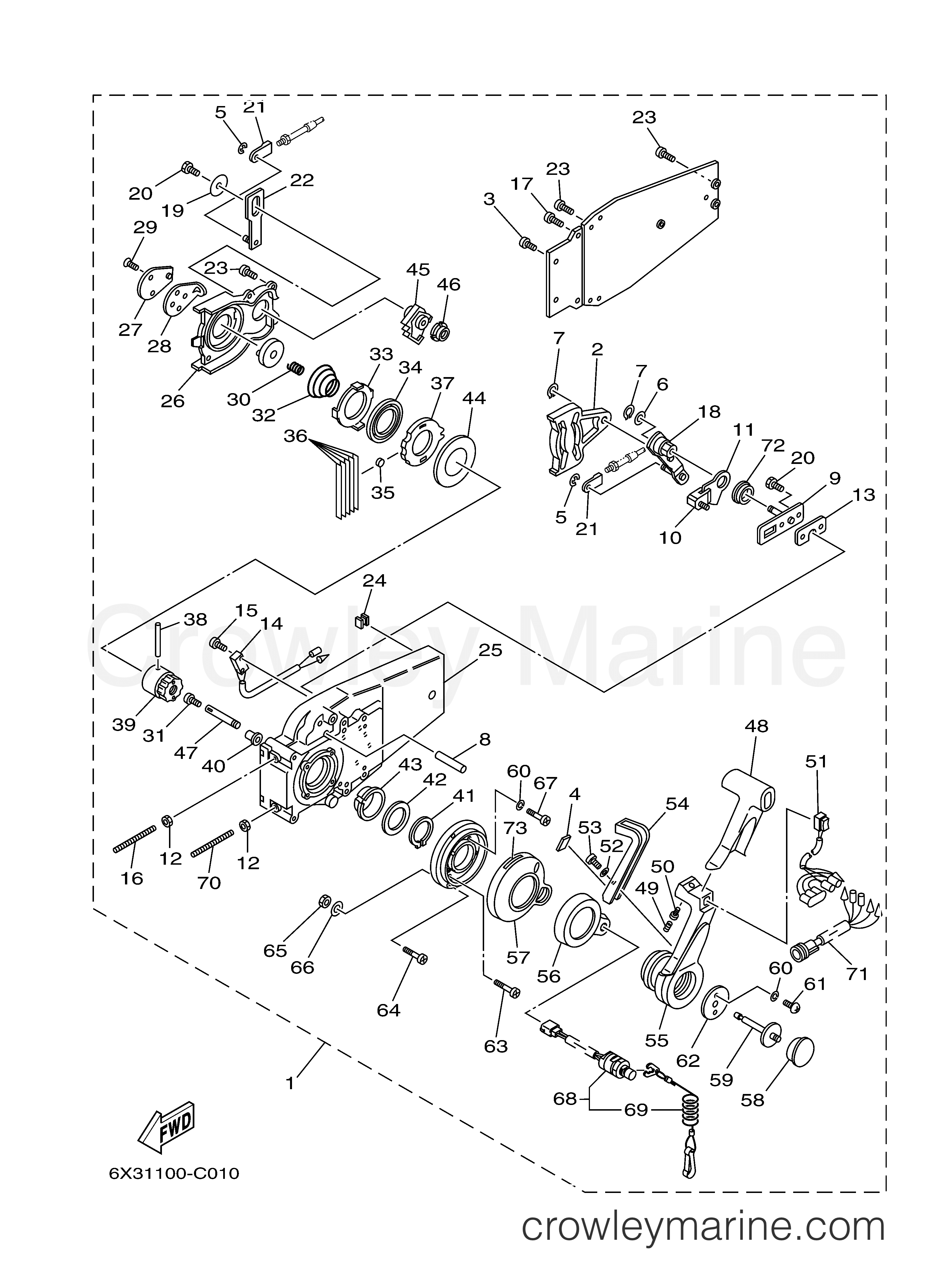 Yamaha Motors Rigging 2005 - CONTROL SIDE FLUSH PREMIUM