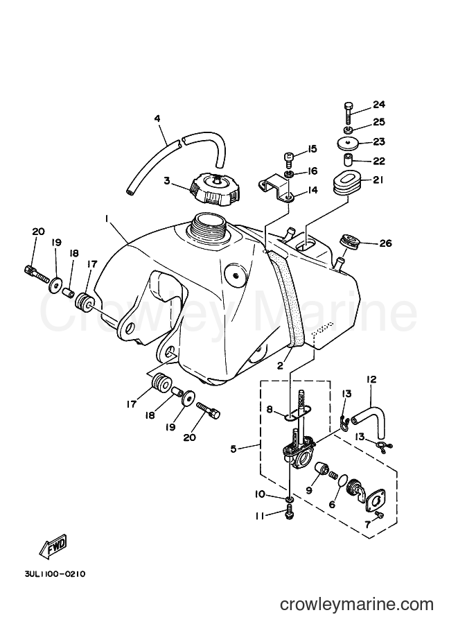 2000 Dirt Bike RT100 - RT100 (3ULB) [030] - FUEL TANK