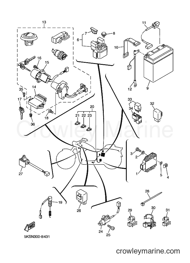 Yamaha Motors XVS1100A (5KSN) [040] - ELECTRICAL 2