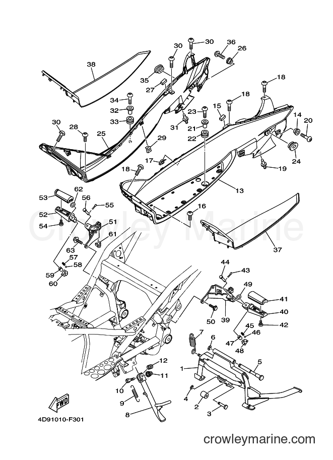 2016 Maxi-Scooter YP250 - YP250 (4D97) [010] - STAND & FOOTREST