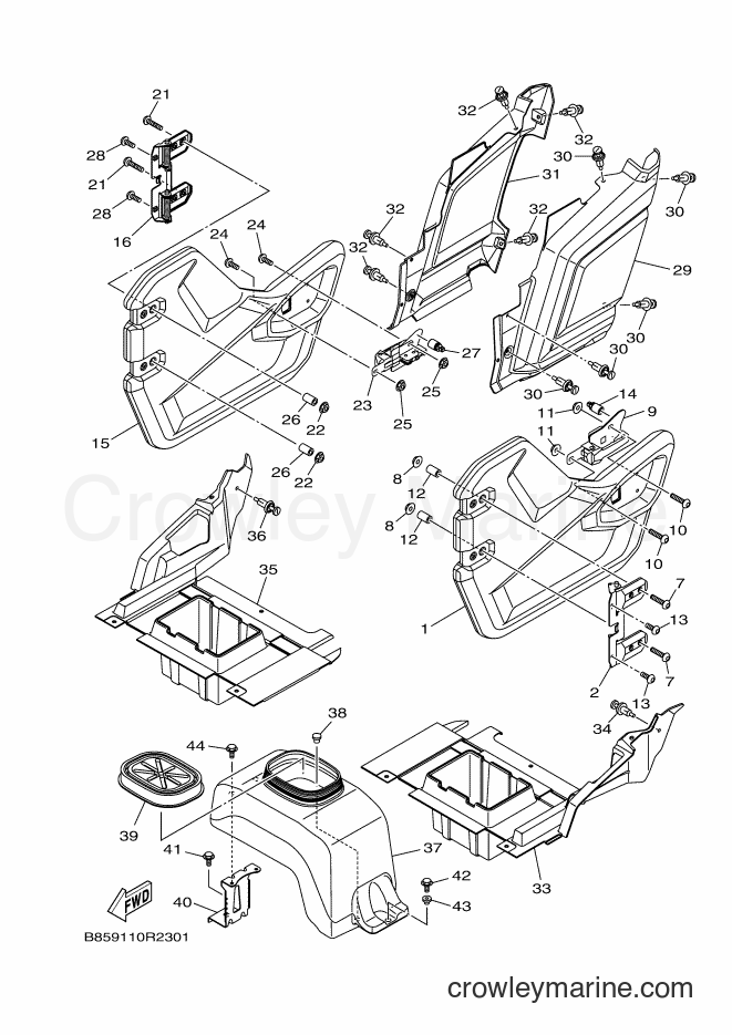 Yamaha Motors YXC700E (B856) [010] - SIDE COVER
