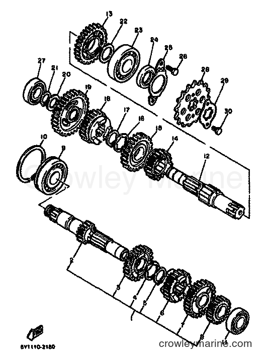 1982 Dirt Bike XT550 - XT550 (5Y3) [999] - TRANSMISSION