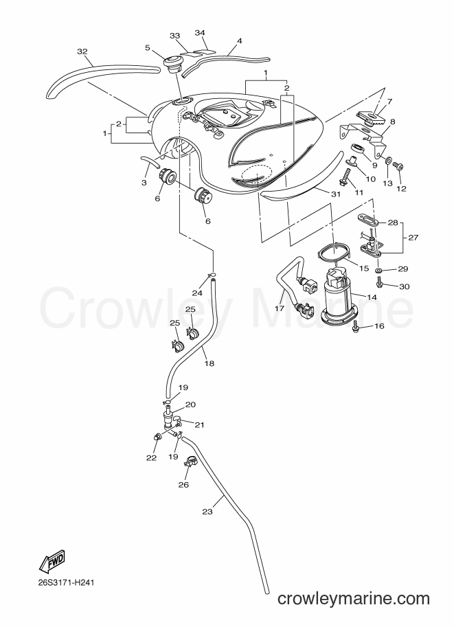 2009 Cruiser XVS900CT - XVS900CT (26S3) [020] - FUEL TANK