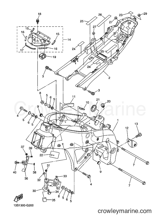 2016 Sport Bike YZF-R6 - YZF-R6 (2CXN) [010] - FRAME