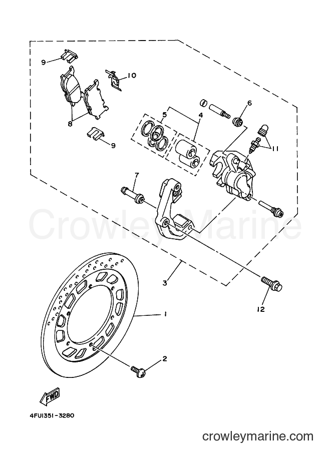 1997 Dirt Bike TDR125 - TDR125 (5AN2) [080] - FRONT BRAKE