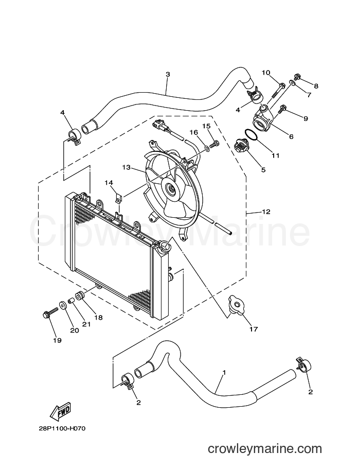 2010 ATV YFM700FWAD - YFM700FWAD (43PN) [010] - RADIATOR & HOSE
