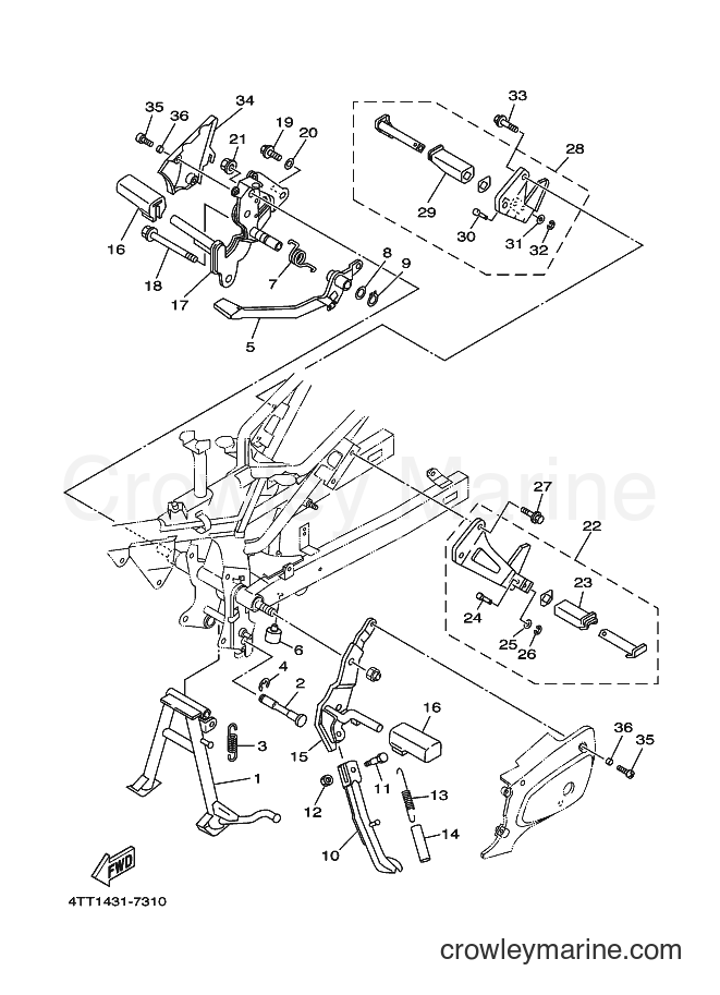 1998 Scooter JZ120C - JZ120C (4UB2) [010] - STAND & FOOTREST