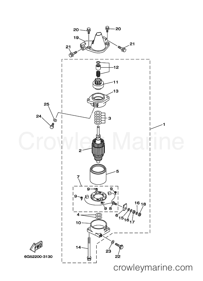 Yamaha Motors 200AETX (60H2) [200] - STARTING MOTOR