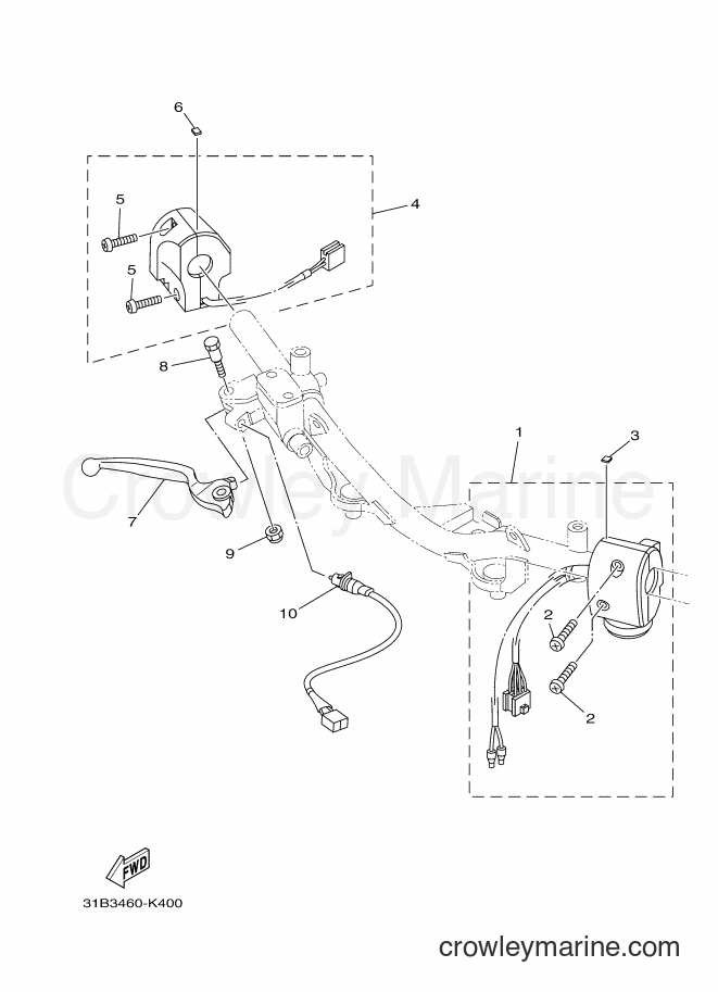 Yamaha Motors T115SEC (31B6) [010] - HANDLE SWITCH & LEVER