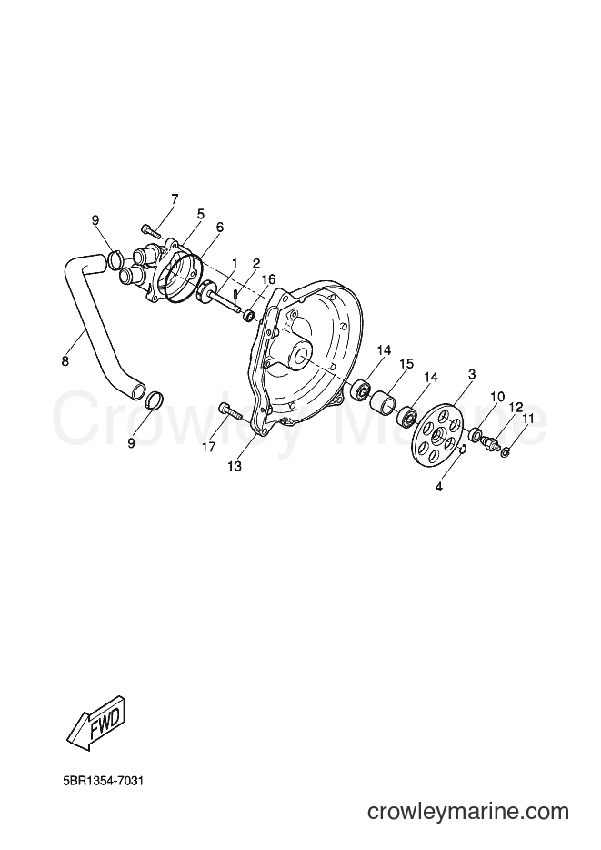2003 Scooter YQ50L - YQ50L (5WJ4) [060] - WATER PUMP