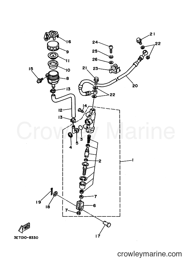2000 Dirt Bike DT125R - DT125R (4DJA) [010] - REAR MASTER CYLINDER
