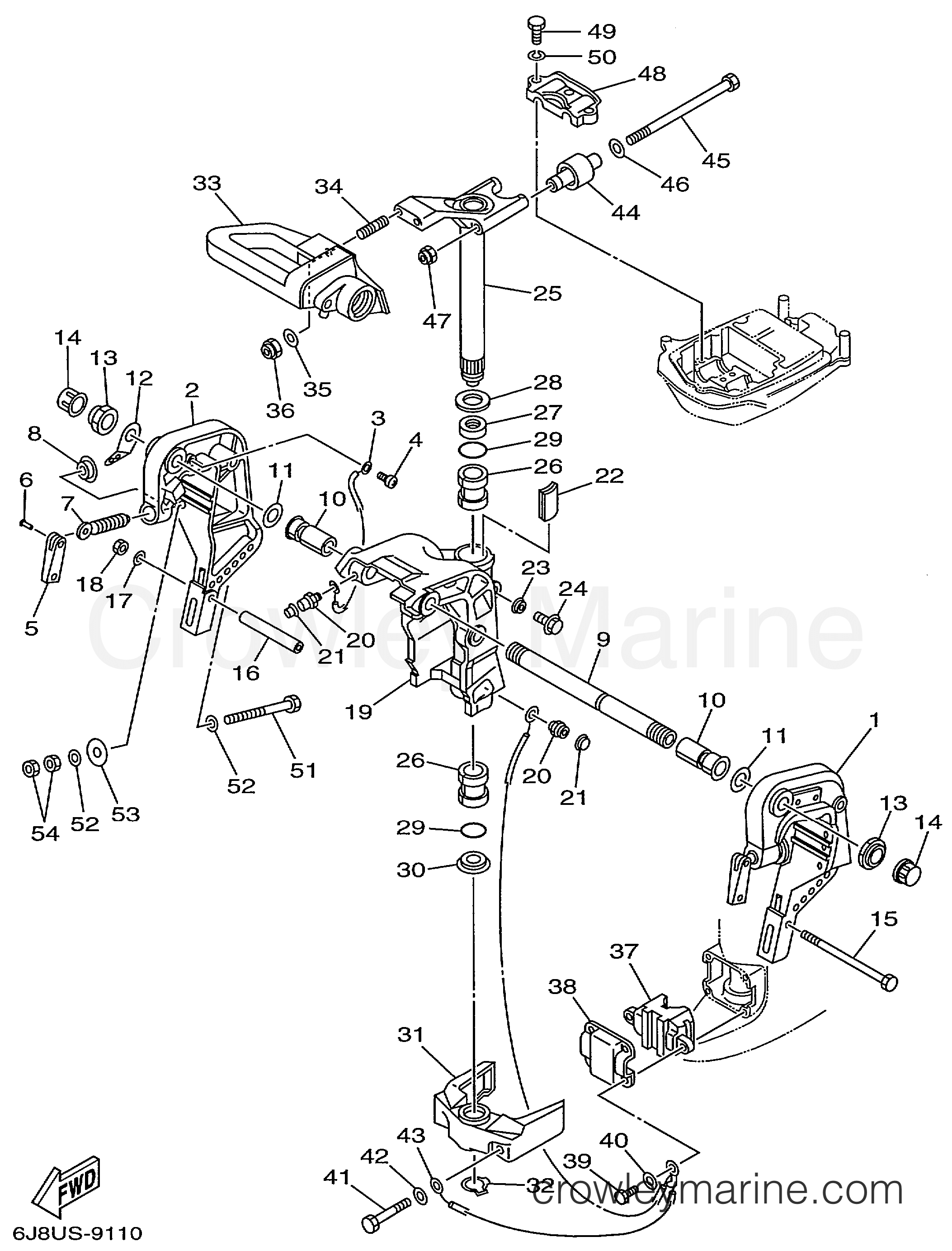 Yamaha Motors 30ELRY - BRACKET 1