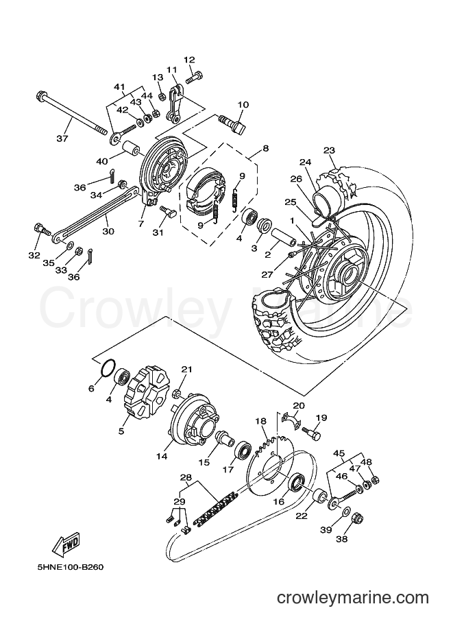 2003 Dirt Bike TT-R90E - TT-R90E (5HNF) [090] - REAR WHEEL