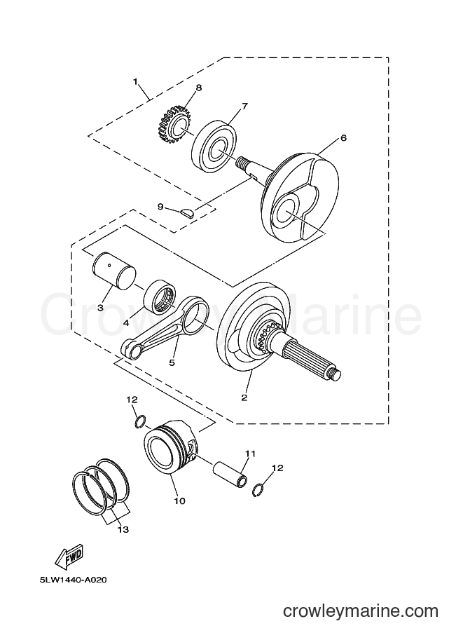 2003 Scooter AT115 - AT115 (5VD1) [010] - CRANKSHAFT & PISTON