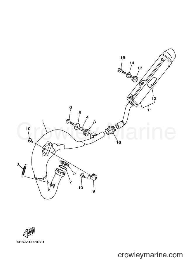 2001 Dirt Bike YZ80 - YZ80 (4ESA) [070] - EXHAUST