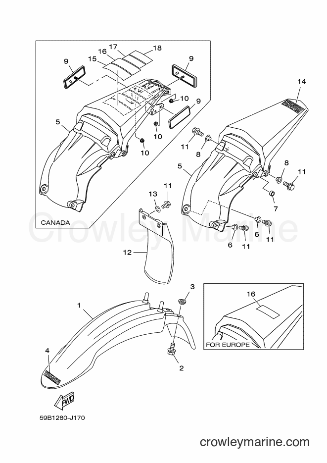 2010 Dirt Bike TT-R125LW - TT-R125LW (19CD) [010] - FENDER