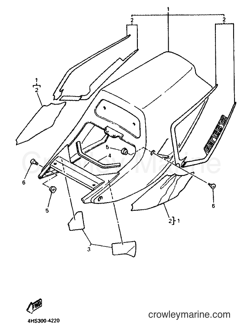 Yamaha Motors YZF750SP (4HT2) [999] - SIDE COVER