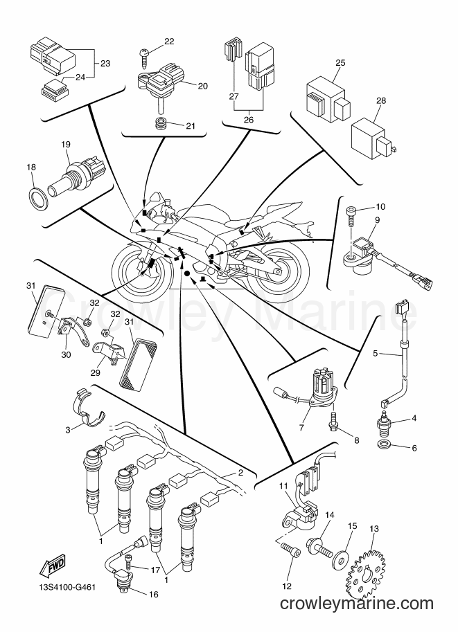 2008 Sport Bike YZF-R6 - YZF-R6 (13S5) [010] - ELECTRICAL 1