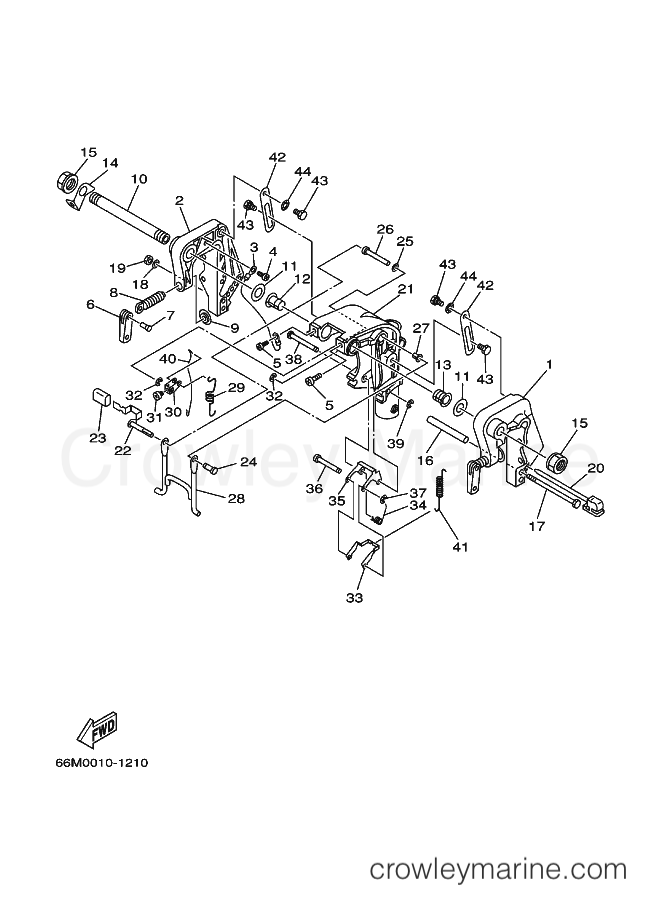 Yamaha Motors F15MHZ (66M0) [220] - BRACKET 1