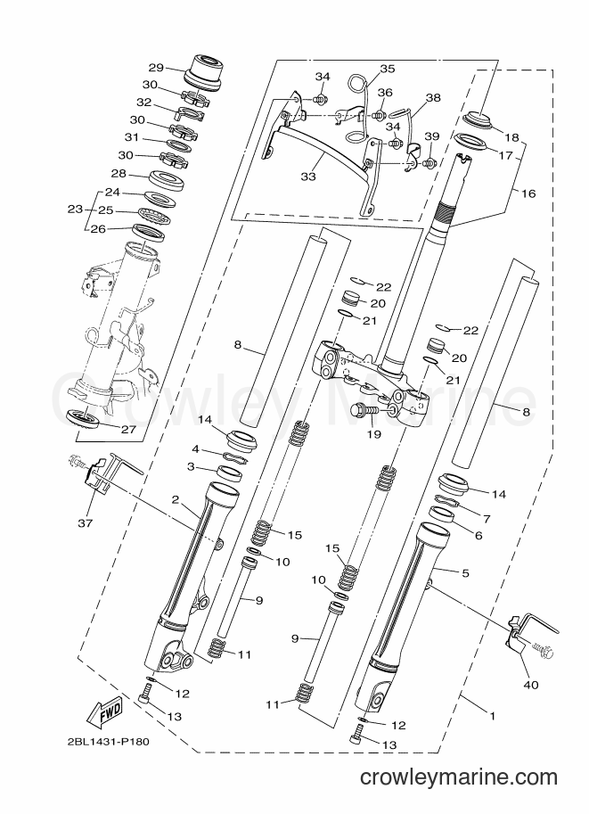 2015 Street Bike LTF125 - LTF125 (2PC1) [010] - STEERING