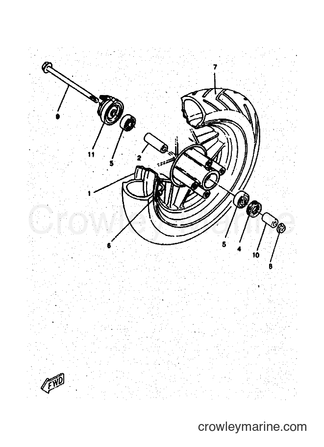 1998 Scooter CW50RSP - CW50RSP (4URD) [999] - FRONT WHEEL