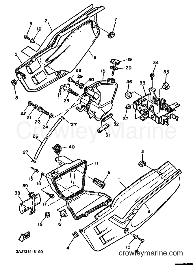 Yamaha Motors XT600Z (3AJ2) [999] - SIDE COVER