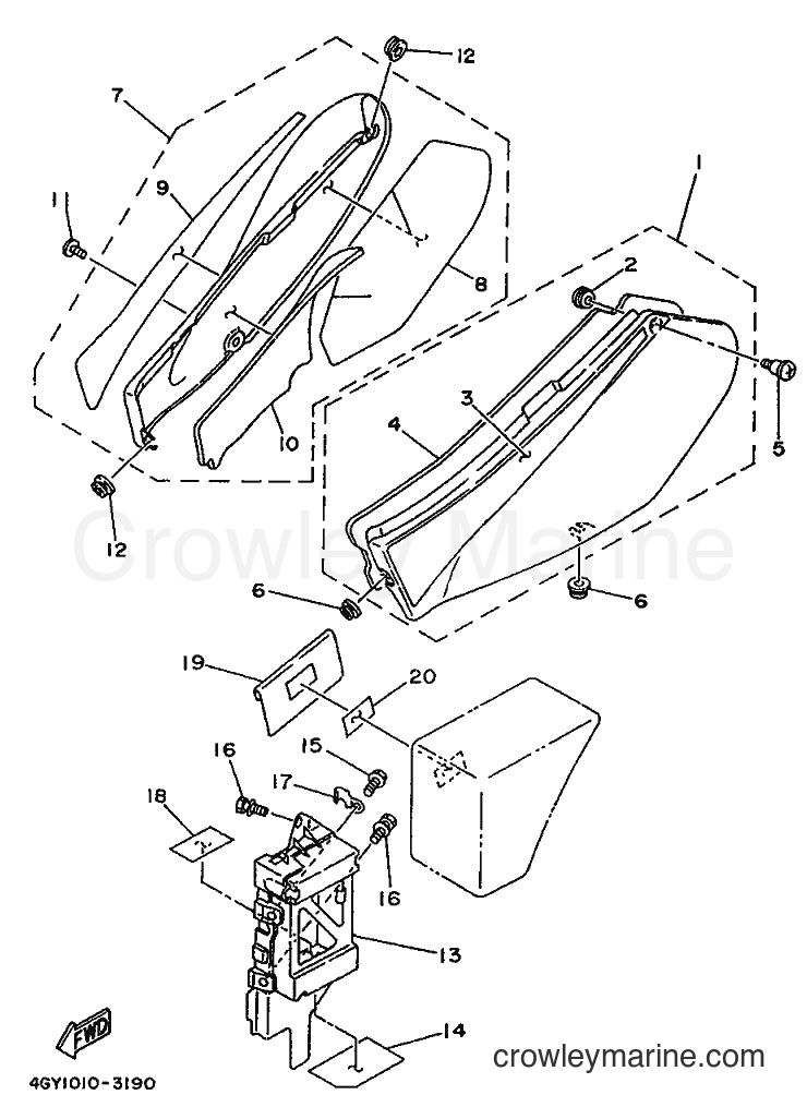 1994 Dirt Bike TT250R - TT250R (4MR1) [010] - SIDE COVER