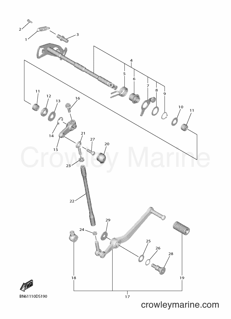 2017 Sport Bike YZF600 - YZF600 (BN62) [010] - SHIFT SHAFT
