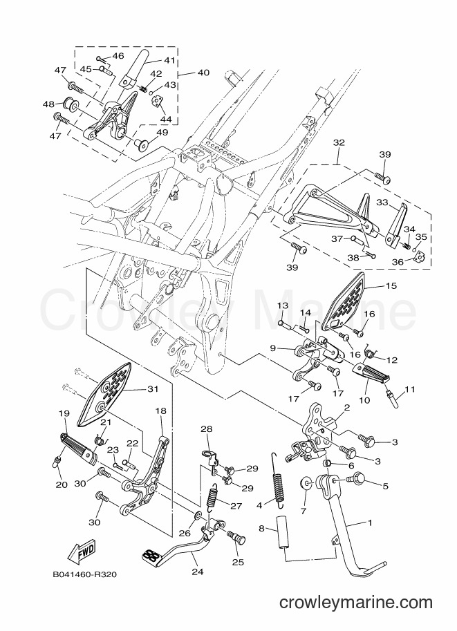 Yamaha Motors MTN250 (B044) [010] - STAND & FOOTREST