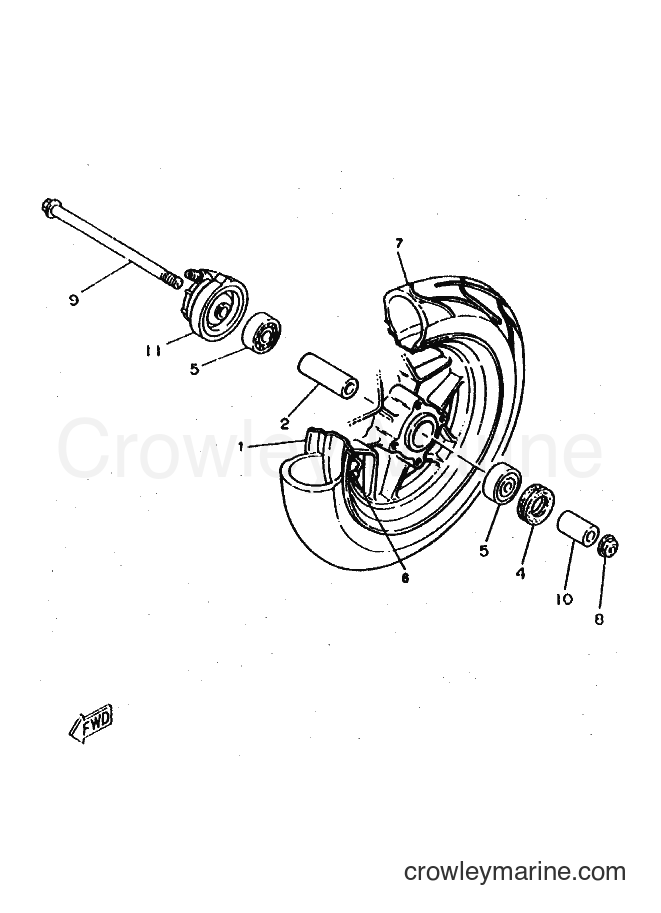 Yamaha Motors CW50RS (4VB4) [999] - FRONT WHEEL
