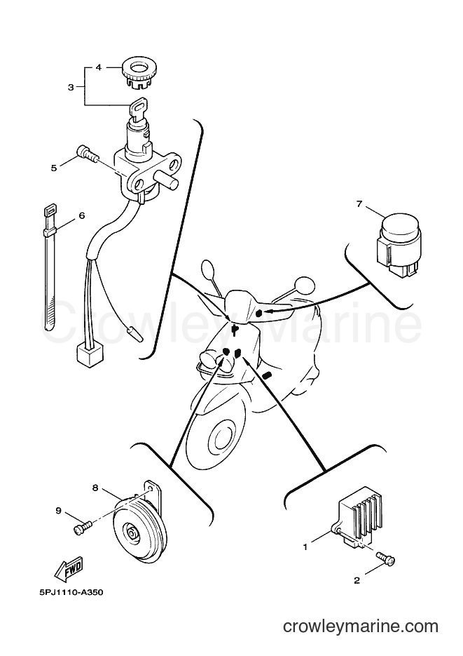 Yamaha Motors YW50 (5PN2) [010] - ELECTRICAL 1
