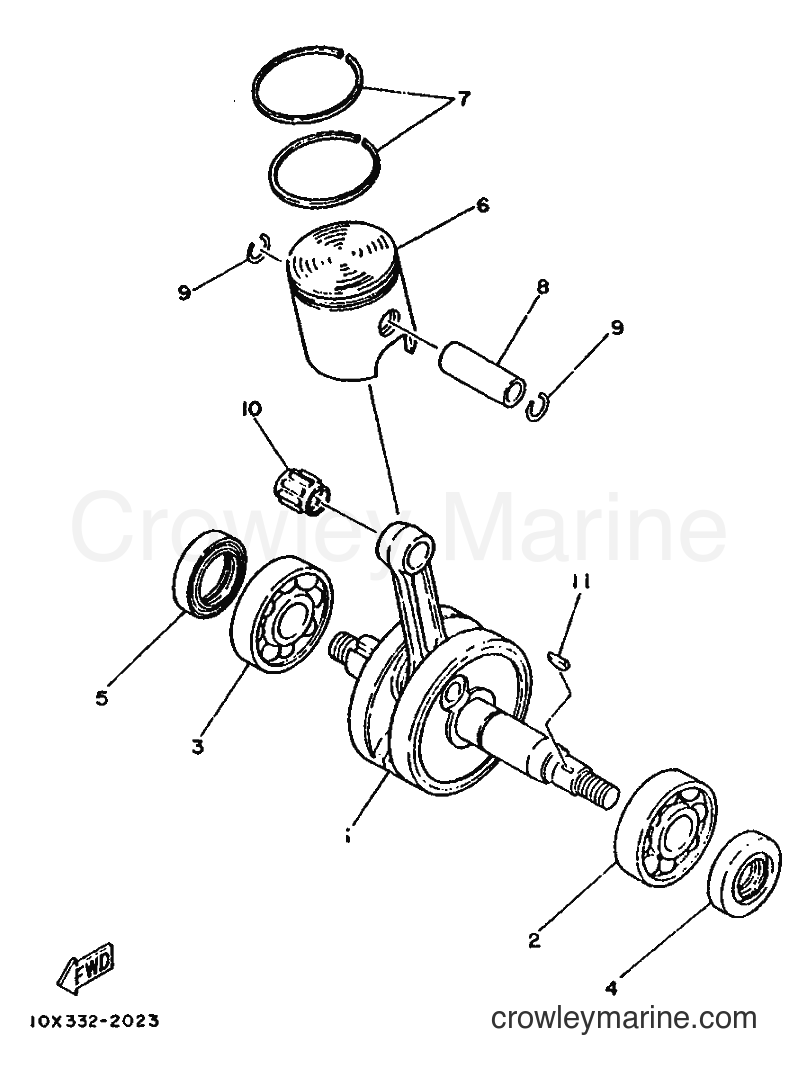 1987 Scooter DT80LC - DT80LC (2UW) [999] - CRANKSHAFT & PISTON