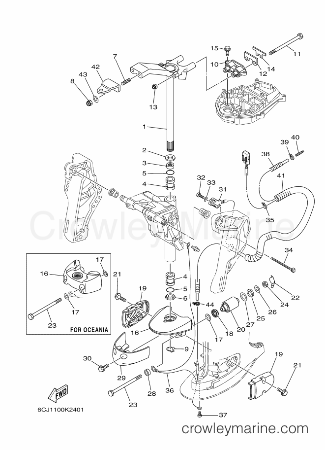 Yamaha Motors F70LA-2011 (6CJ1) [030] - BRACKET 2